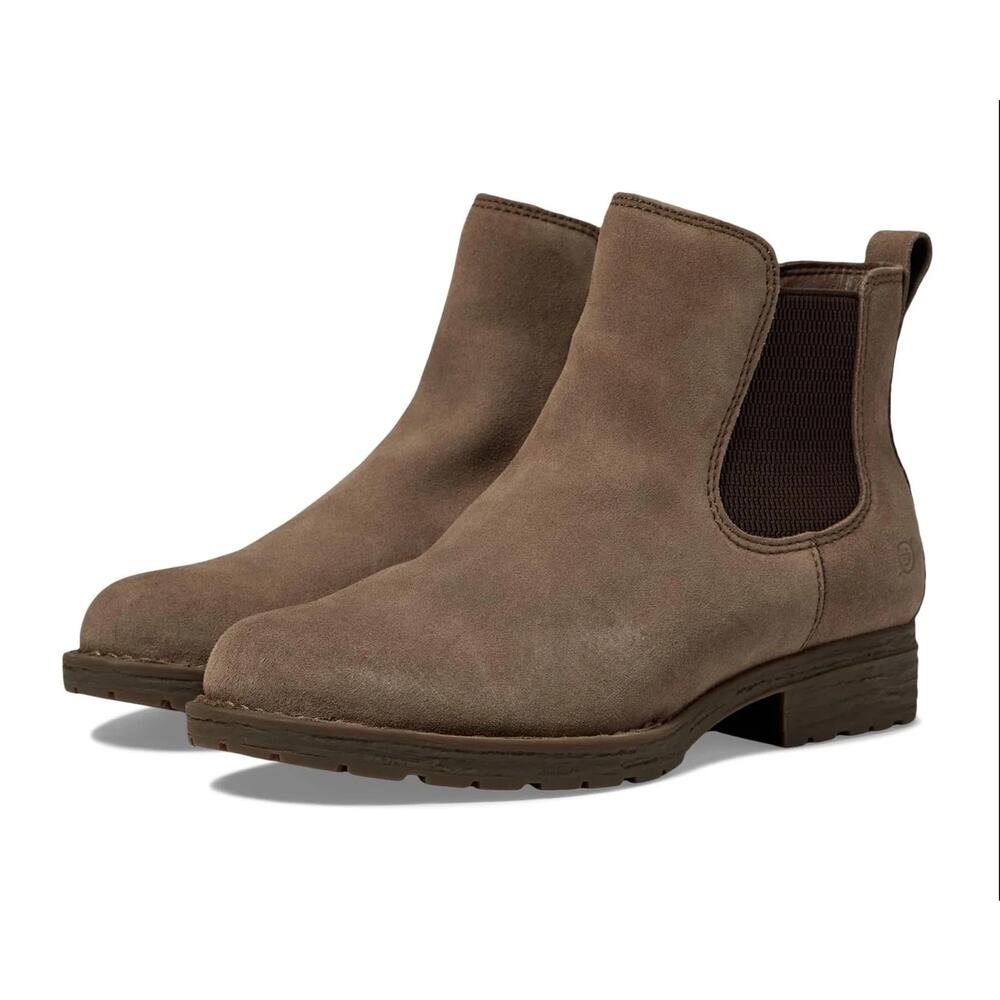 Born Women's Cove Chelsea Boots Size 7M Brown Suede Waterproof Ankle Bootie NIB